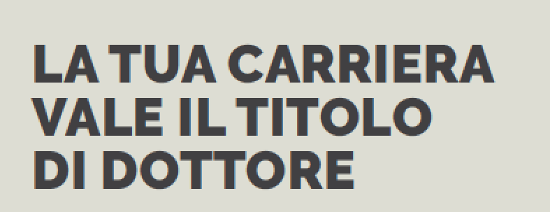 POCHI ESAMI PER IL TITOLO DI DOTTORE – Laureati a Bergamo